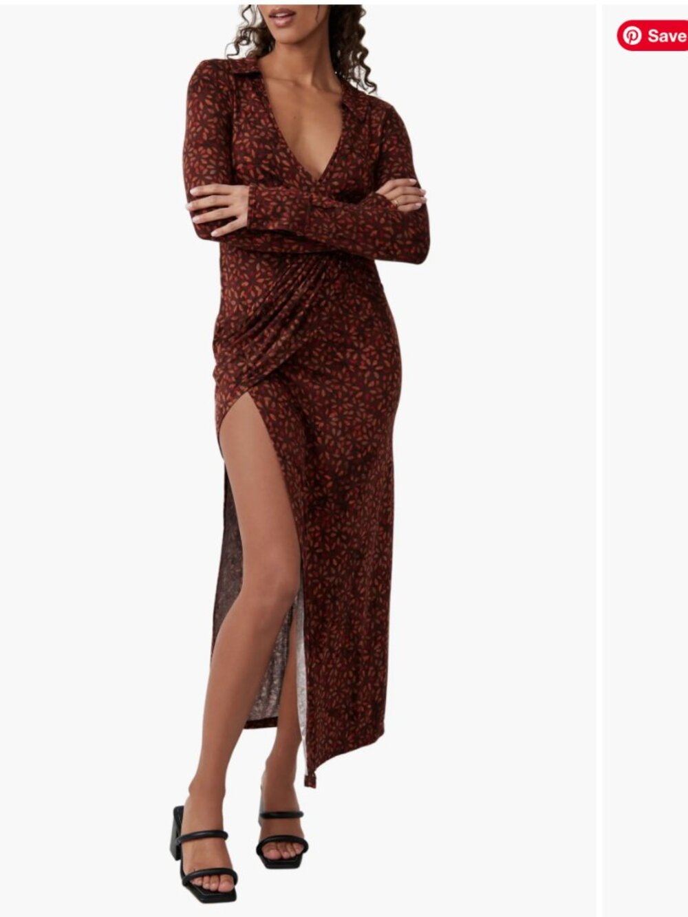 Free People Shayla Floral Long Sleeve Wrap Dress NWT XS